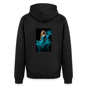 Cyan Beauty 3 - Veste à capuche bio Premium Unisexe - noir - Dos - Nico (187cm)