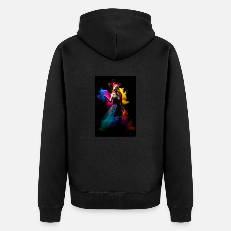 Beauté arc-en-ciel 4 - Veste à capuche bio Premium Unisexe - noir