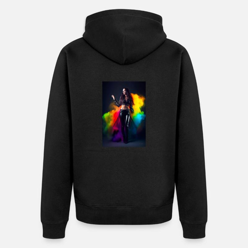 Beauté arc-en-ciel 1 - Veste à capuche bio Premium Unisexe - noir