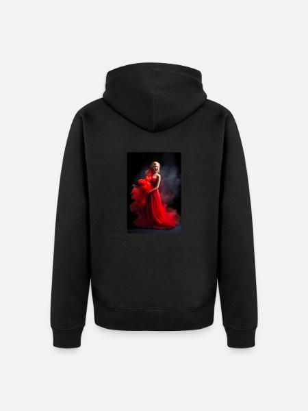 Beauté Rouge 4 - Veste à capuche bio Premium Unisexe - noir