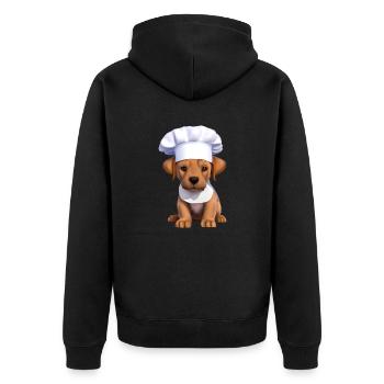 Restaurateur Labrador Retriever Cuisine Chien Chiot - Veste à capuche bio Premium Unisexe - noir - Dos - Nico (187cm)