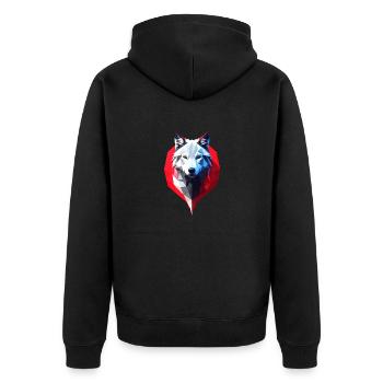 Loup #1 - Veste à capuche bio Premium Unisexe - noir - Dos - Nico (187cm)