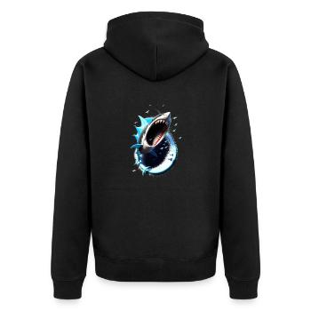 sharknado #1 - Veste à capuche bio Premium Unisexe - noir - Dos - Nico (187cm)