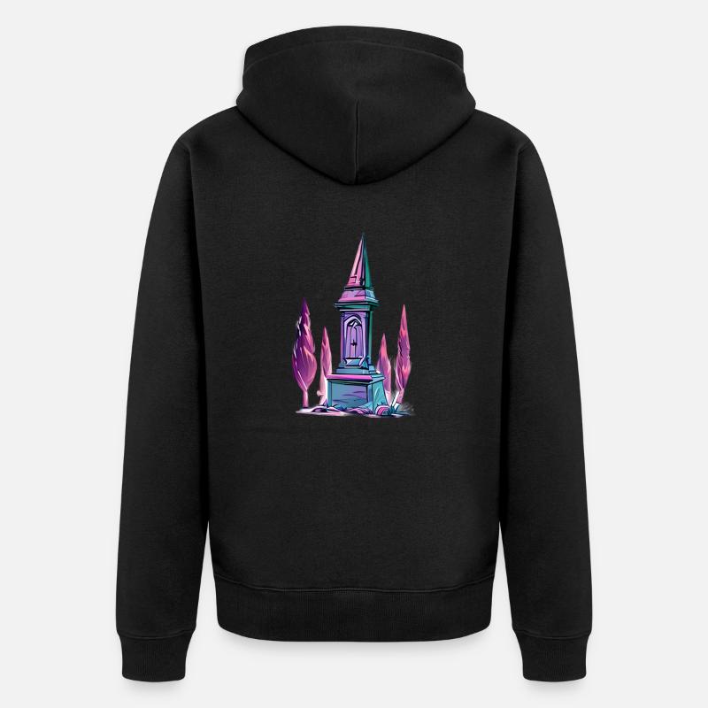 Tombe solitaire - Veste à capuche bio Premium Unisexe - noir