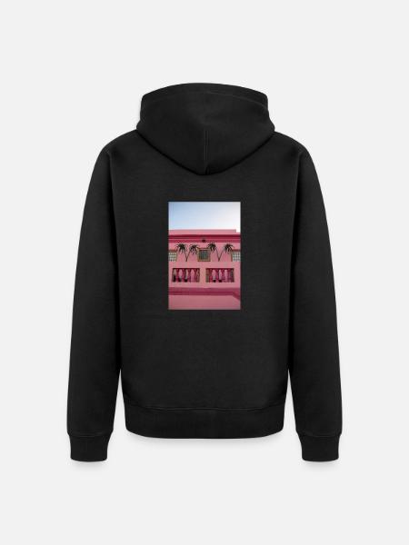 Pink House - Unisex Premium Bio Zip Hoodie - Schwarz