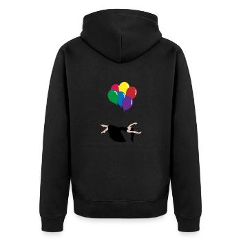 Balloon - Veste à capuche bio Premium Unisexe - noir - Dos - Nico (187cm)