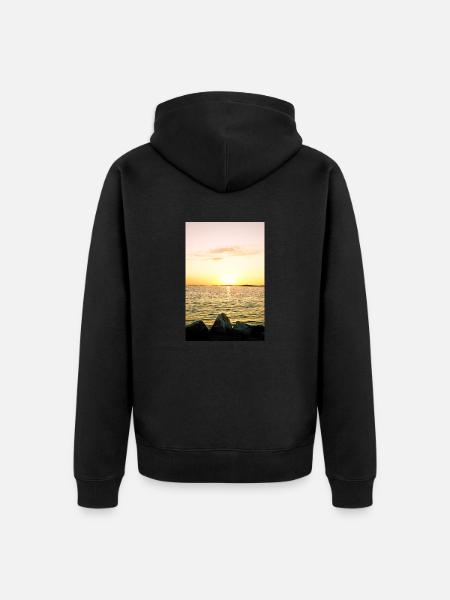 ocean - Unisex Premium Organic Zip Hoodie - black