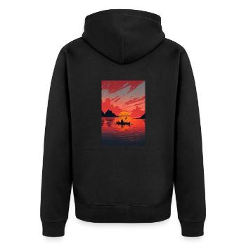 Sunset Kayak - Veste à capuche bio Premium Unisexe - noir - Dos - Nico (187cm)