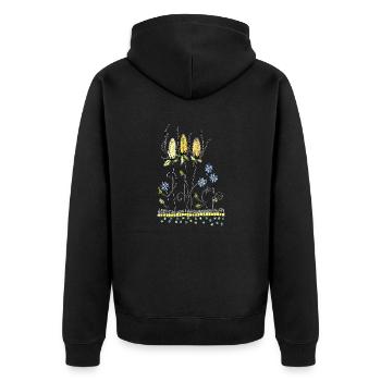 Fleur - Veste à capuche bio Premium Unisexe - noir - Dos - Nico (187cm)