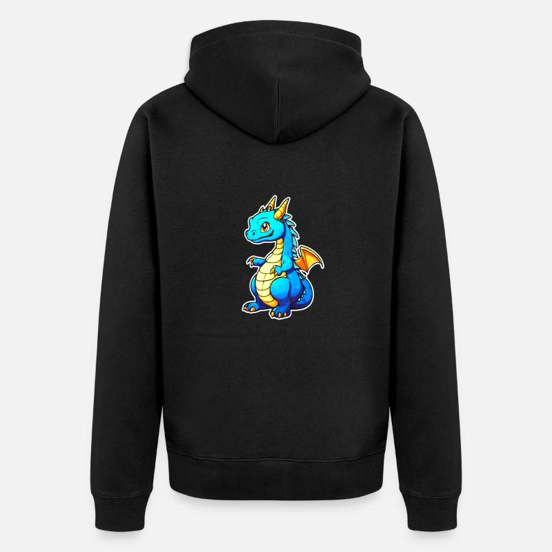Dragon mignon - Veste à capuche bio Premium Unisexe - noir