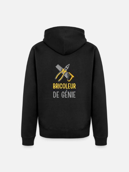 Le bricoleur de génie - Veste à capuche bio Premium Unisexe - noir