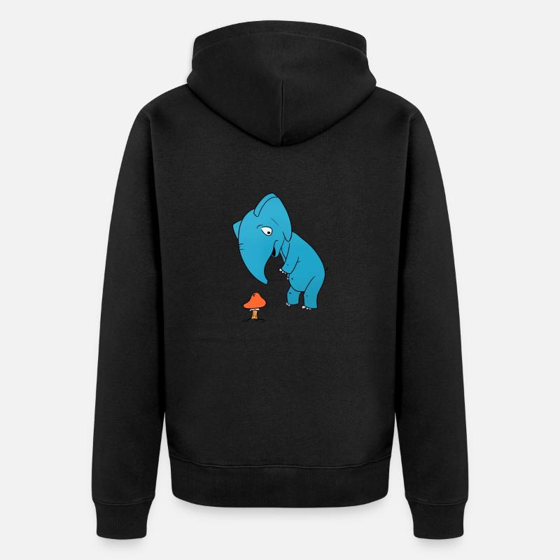 Champignon éléphant - Veste à capuche bio Premium Unisexe - noir