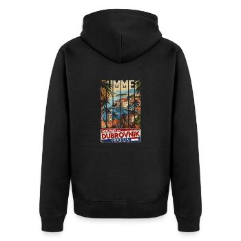 Croatie Croatie Voyage d’été Croatie Dubrovnik - Veste à capuche bio Premium Unisexe - noir - Dos - Nico (187cm)
