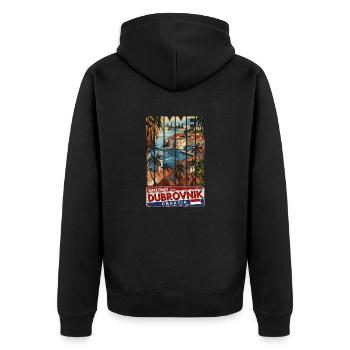 Croatie Croatie Voyage d’été Croatie Dubrovnik - Veste à capuche bio Premium Unisexe - noir - Dos - Nico (187cm)