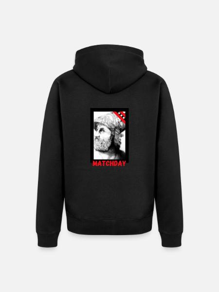 Matchday ajax 2 - Uniseks Premium bio ziphoodie - zwart