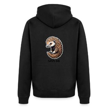 Sauver le pangolin - Veste à capuche bio Premium Unisexe - noir - Dos - Nico (187cm)