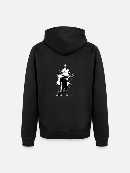 Streetart Mädchen 23251 - Unisex Premium Bio Zip Hoodie - Schwarz
