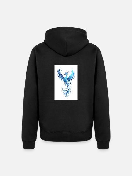 Phoenix of Renewal - Unisex Premium Organic Zip Hoodie - black