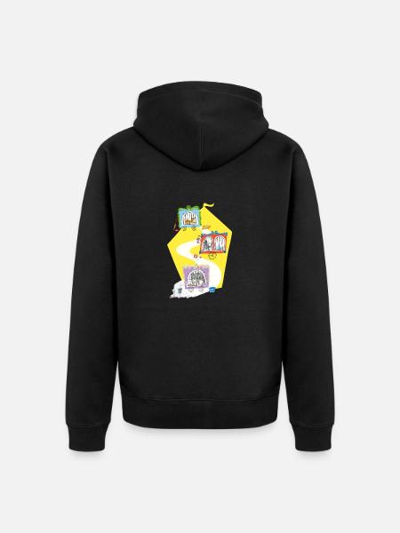 zoo animal circus - Unisex Premium Organic Zip Hoodie - black