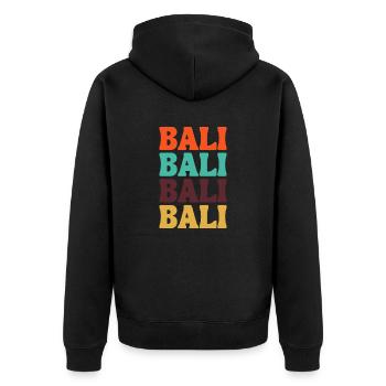 stunning Bali Indonesia - Unisex Premium Organic Zip Hoodie - black - Back - Nico (187cm)