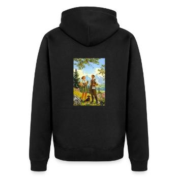 Abreuvoir Summit 2.0 - Veste à capuche bio Premium Unisexe - noir - Dos - Nico (187cm)