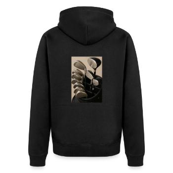 Sport - Golf, sac de golf avec clubs - Veste à capuche bio Premium Unisexe - noir - Dos - Nico (187cm)