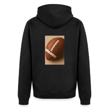 Sports - Rugby, ballon - Veste à capuche bio Premium Unisexe - noir - Dos - Nico (187cm)