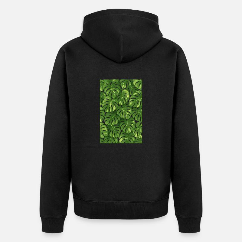 Monstera - Veste à capuche bio Premium Unisexe - noir