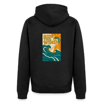 Ride the wind - Veste à capuche bio Premium Unisexe - noir - Dos - Nico (187cm)