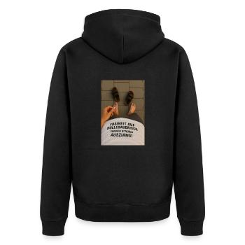 Liberté - Veste à capuche bio Premium Unisexe - noir - Dos - Nico (187cm)