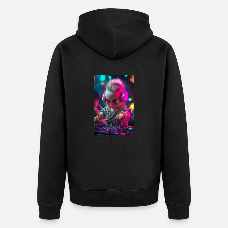 DJ Baby Droppin' Beats - Veste à capuche bio Premium Unisexe - noir