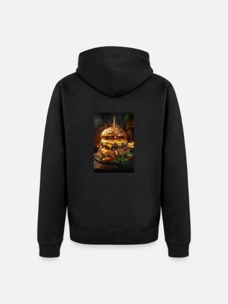 Epic Bacon Cheese Burger Stack - Veste à capuche bio Premium Unisexe - noir
