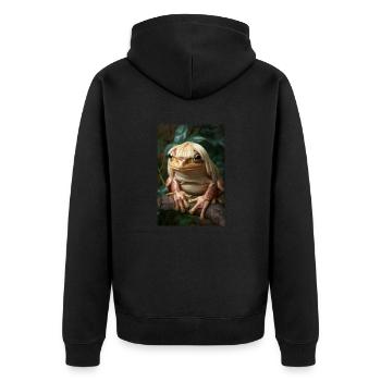 Fabuleuse princesse grenouille - Veste à capuche bio Premium Unisexe - noir - Dos - Nico (187cm)