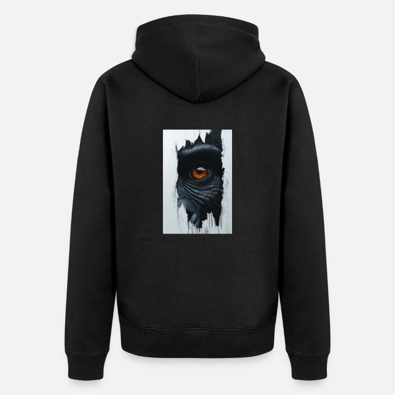 Durchdringender Urblick - Unisex Premium Bio Zip Hoodie - Schwarz