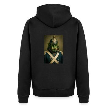 Seigneur de guerre orc en tenue de cérémonie - Veste à capuche bio Premium Unisexe - noir - Dos - Nico (187cm)