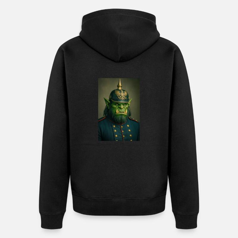 Général orc impérial - Veste à capuche bio Premium Unisexe - noir