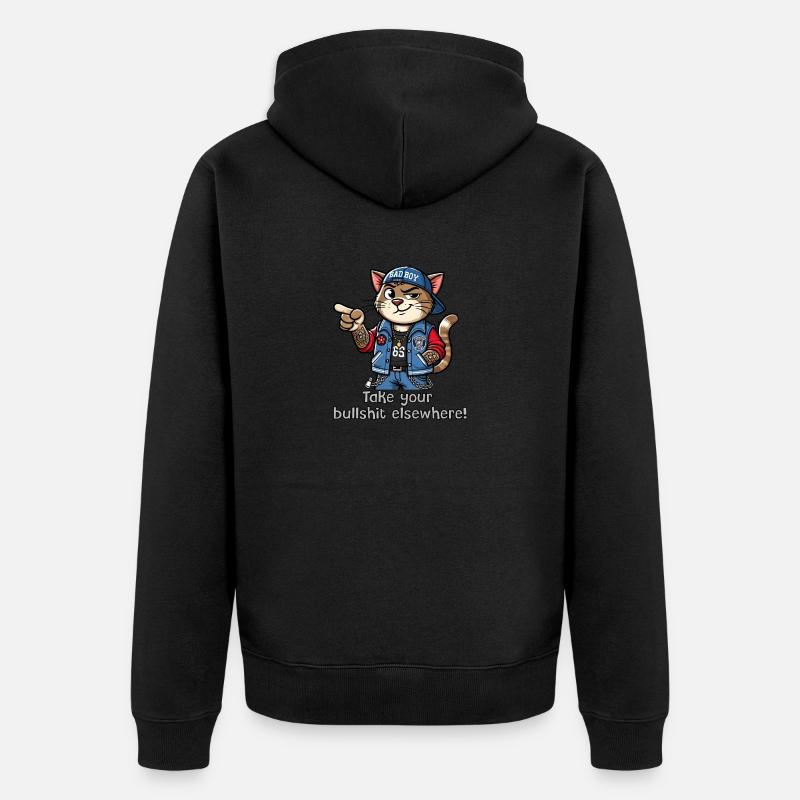Emportez vos conneries ailleurs ! - Veste à capuche bio Premium Unisexe - noir