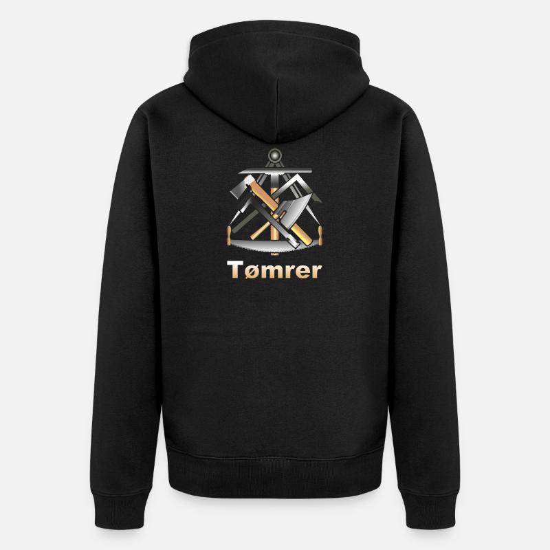 Håndværksmærke, Tømrer, Logo - Veste à capuche bio Premium Unisexe - noir