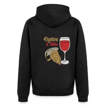 Huîtres et vin Seafood Chef Hobby Ocean - Veste à capuche bio Premium Unisexe - noir - Dos - Nico (187cm)