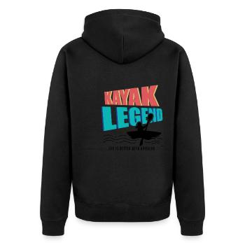 Kayak Legend Kayak Canoë Sports nautiques - Veste à capuche bio Premium Unisexe - noir - Dos - Nico (187cm)