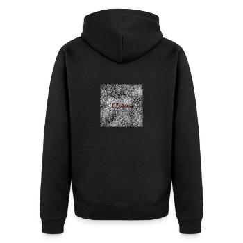 Chaos - Unisex Premium Bio Zip Hoodie - Schwarz - Hinten - Nico (187cm)