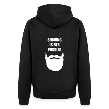 barbe moustache drôle dire drôle dictons - Veste à capuche bio Premium Unisexe - noir - Dos - Nico (187cm)