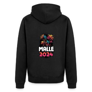 Malle 2024 Voyage de vacances coloré - Veste à capuche bio Premium Unisexe - noir - Dos - Nico (187cm)