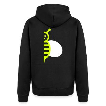 Moitié d’une abeille avec une aile - Veste à capuche bio Premium Unisexe - noir - Dos - Nico (187cm)