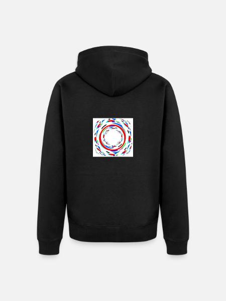 Bunte Spiralen - - Unisex Premium Bio Zip Hoodie - Schwarz