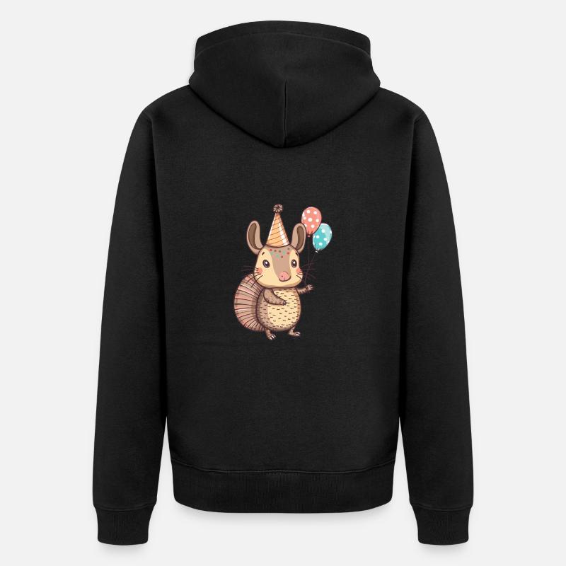 Armadillo Anniversaire Bébé - Veste à capuche bio Premium Unisexe - noir