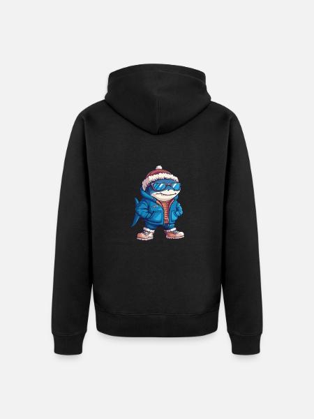 Hai Cool Comic - Unisex Premium Organic Zip Hoodie - black