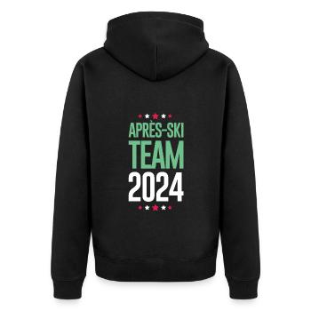 Vacances après-ski 2024 - Veste à capuche bio Premium Unisexe - noir - Dos - Nico (187cm)