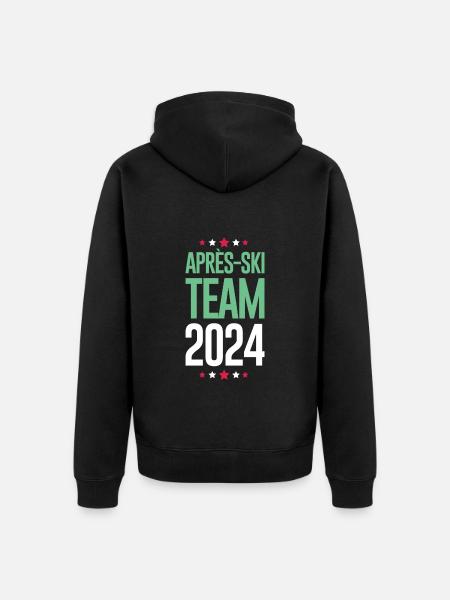 Après Ski 2024 Holiday - Unisex Premium Organic Zip Hoodie - black