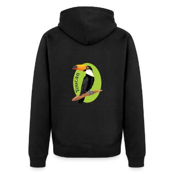 Toucan - Veste à capuche bio Premium Unisexe - noir - Dos - Nico (187cm)